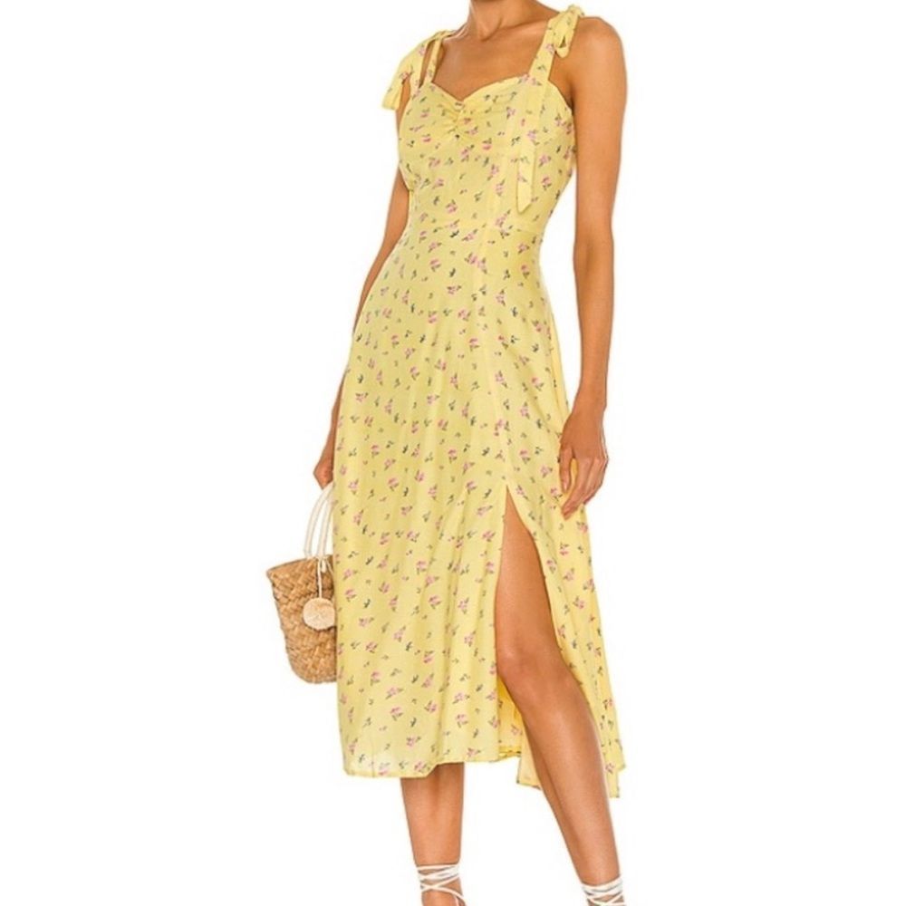 Bardot Midi Bow Tie Dress
